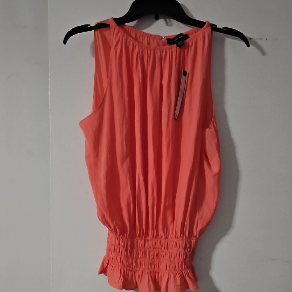 Catherine Malandrino Vibrant Coral Blouse
